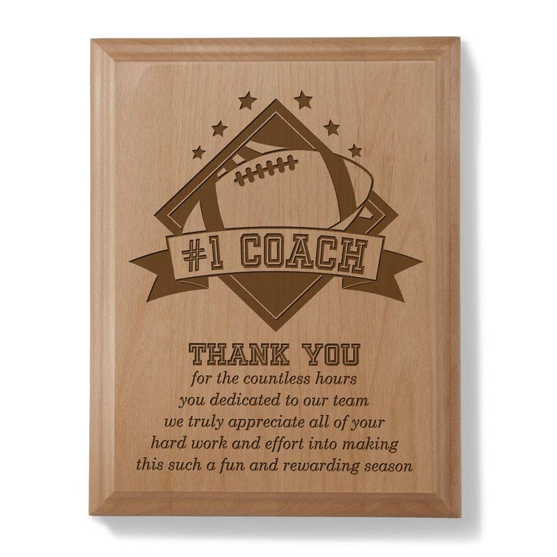 Kate Posh - #1 Football Coach Plaque and Award - Image 1